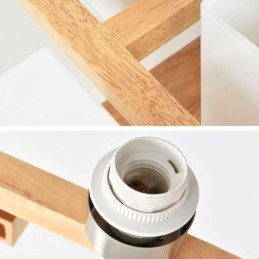 Nordisk Innfelt Taklampe Kreativ Varm Lampe I Massivt Tre