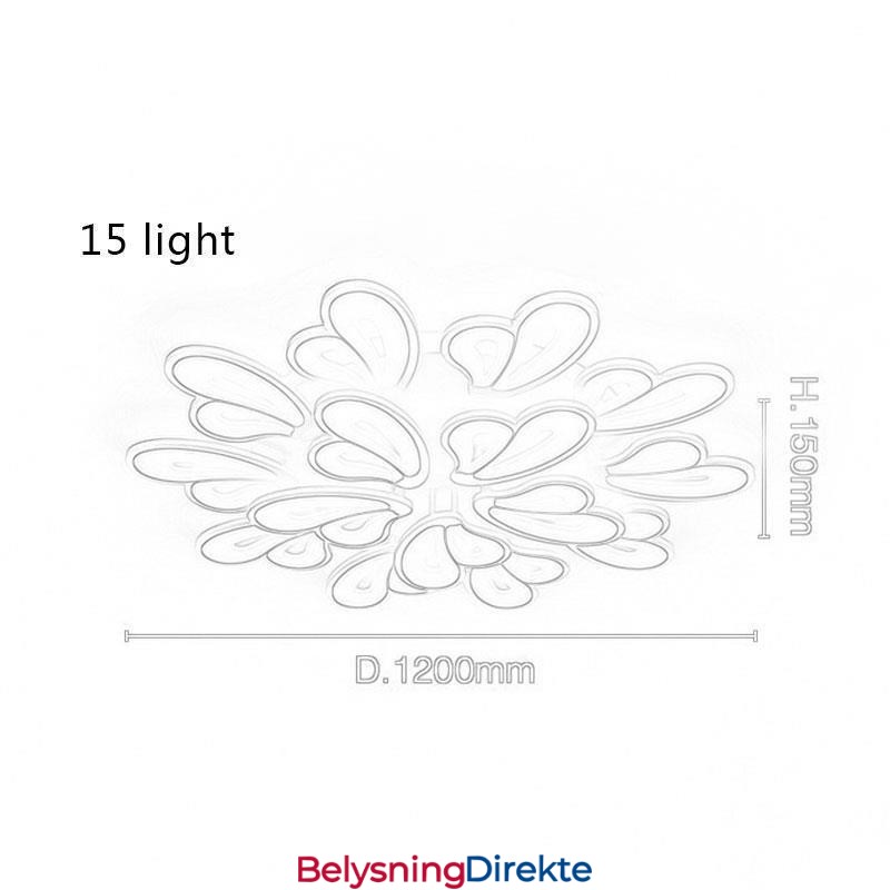 Moderne, Enkel, Innfelt Taklampe I Akryl, Kronbladformet