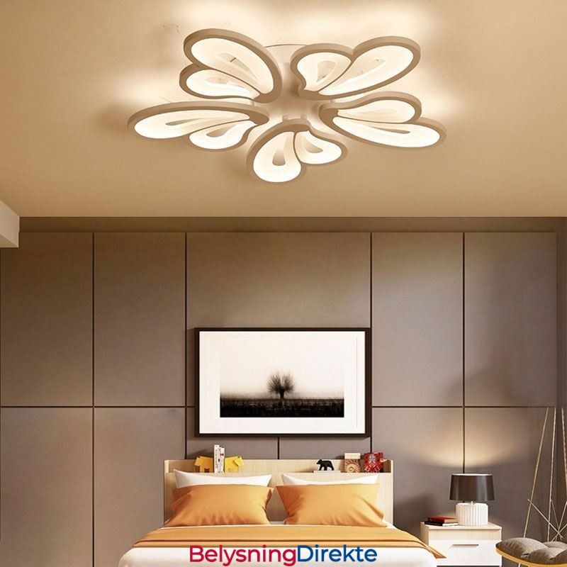 Moderne, Enkel, Innfelt Taklampe I Akryl, Kronbladformet