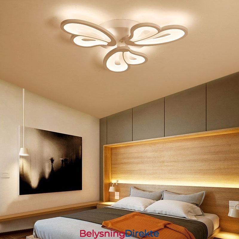 Moderne, Enkel, Innfelt Taklampe I Akryl, Kronbladformet