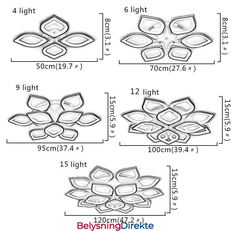 Moderne, Enkel, Innfelt Akryl Taklampe Med Kronblad
