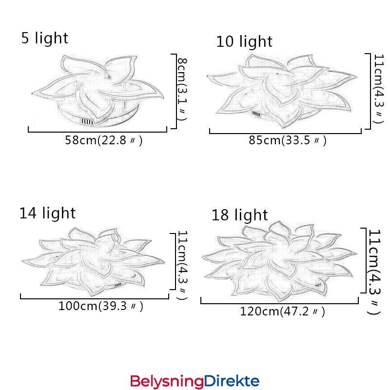 Moderne, Enkel, Innfelt Akryl Solsikkeformet Taklampe
