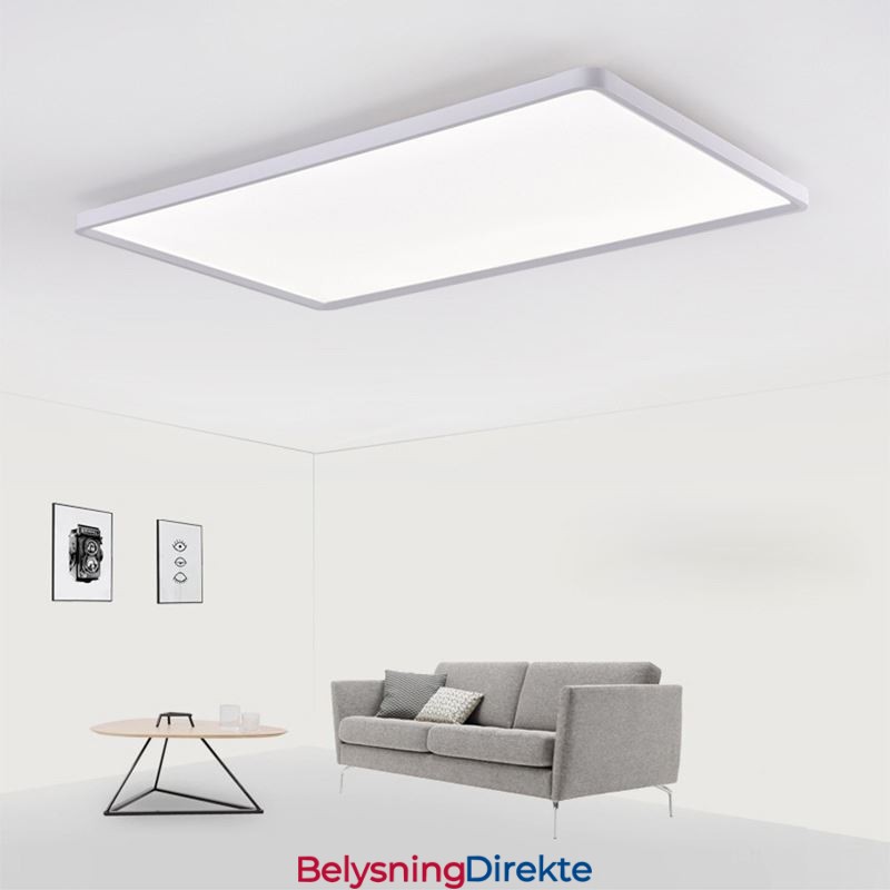 Nordisk Panellampe, Innfelt, Supertynn Lampe, Hvit Taklampe