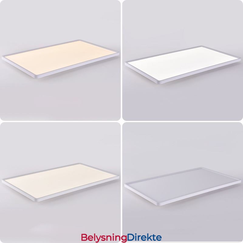 Nordisk Panellampe, Innfelt, Supertynn Lampe, Hvit Taklampe