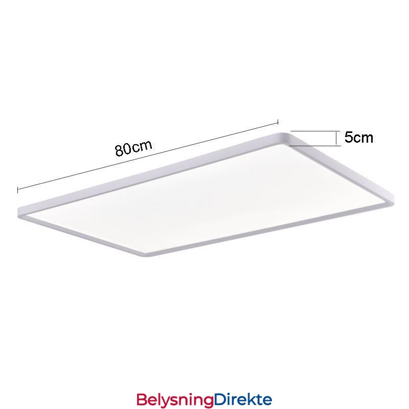 Nordisk Panellampe, Innfelt, Supertynn Lampe, Hvit Taklampe