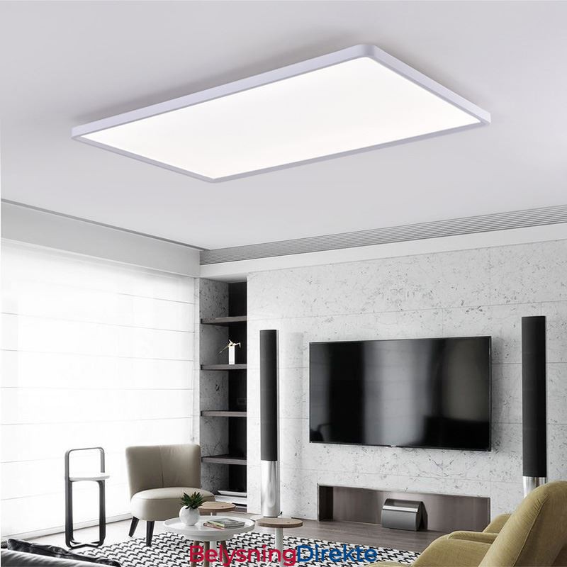 Nordisk Panellampe, Innfelt, Supertynn Lampe, Hvit Taklampe