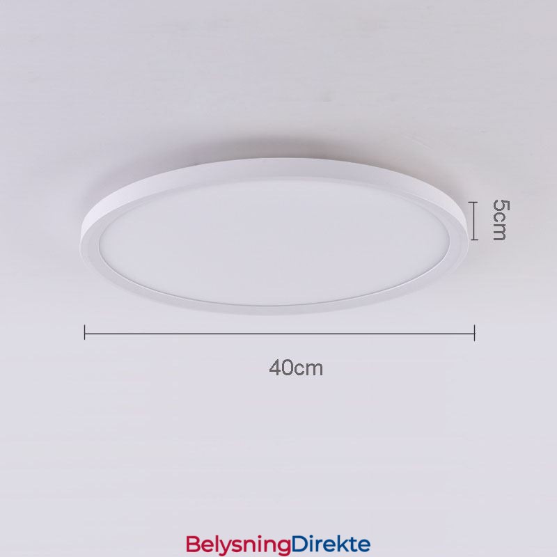 Nordisk Rund, Innfelt, Supertynn Taklampe I Aluminium, Rund Lampebelysning