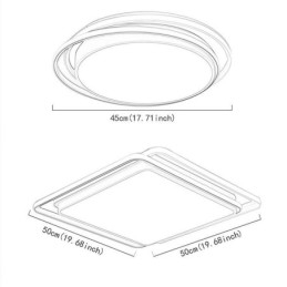 Moderne, Enkel, Innfelt, Geometrisk Taklampe, Firkantet Rammelampe