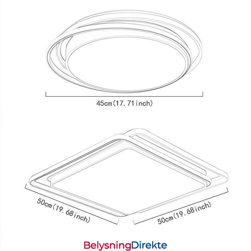 Moderne, Enkel, Innfelt, Geometrisk Taklampe, Firkantet Rammelampe