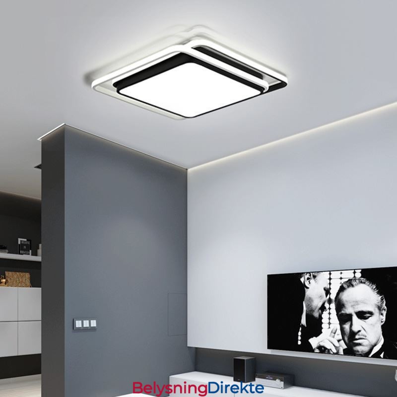 Moderne, Enkel, Innfelt, Geometrisk Taklampe, Firkantet Rammelampe