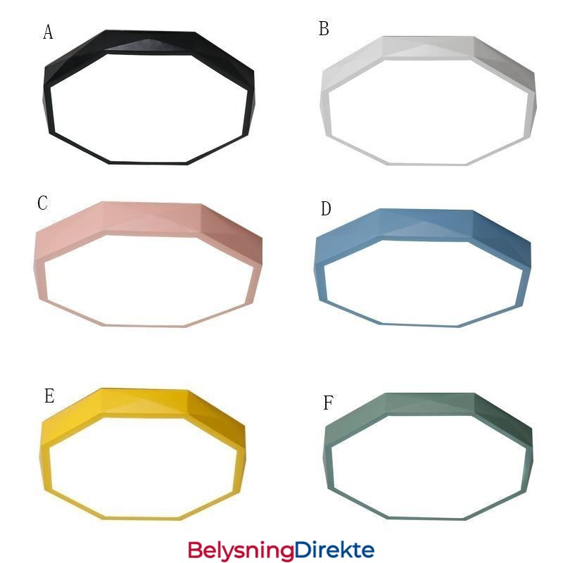 Moderne, Innfelt Taklampe Med Spesiell Sekskantdesign, Ultratynn Lampe