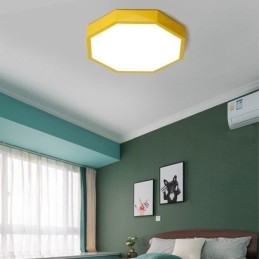 Moderne, Innfelt Taklampe Med Spesiell Sekskantdesign, Ultratynn Lampe