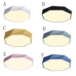 Moderne, Innfelt Taklampe Med Spesialdesign Og Åttekantet Design, Ultratynn Lampe