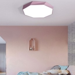 Moderne, Innfelt Taklampe Med Spesialdesign Og Åttekantet Design, Ultratynn Lampe