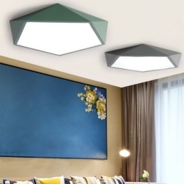 Moderne, Innfelt Taklampe Med Diamantdesign, Ultratynn Belysning Til Hjemmet