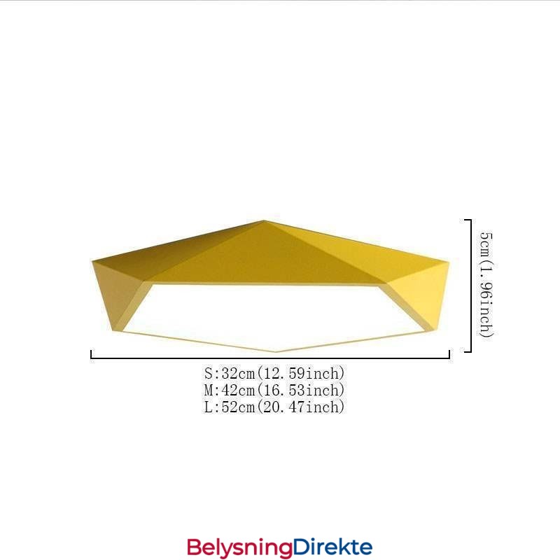 Moderne, Innfelt Taklampe Med Diamantdesign, Ultratynn Belysning Til Hjemmet