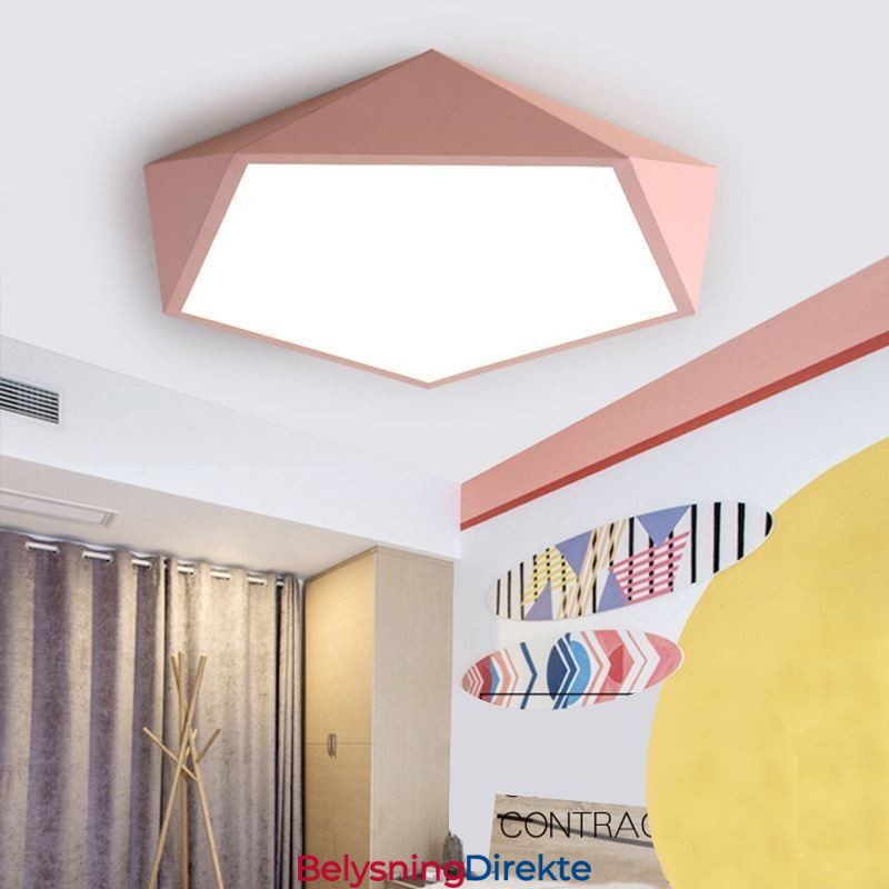 Moderne, Innfelt Taklampe Med Diamantdesign, Ultratynn Belysning Til Hjemmet