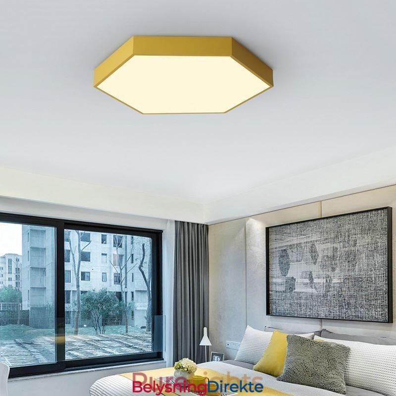 Moderne Enkel, Innfelt Sekskantet Taklampe