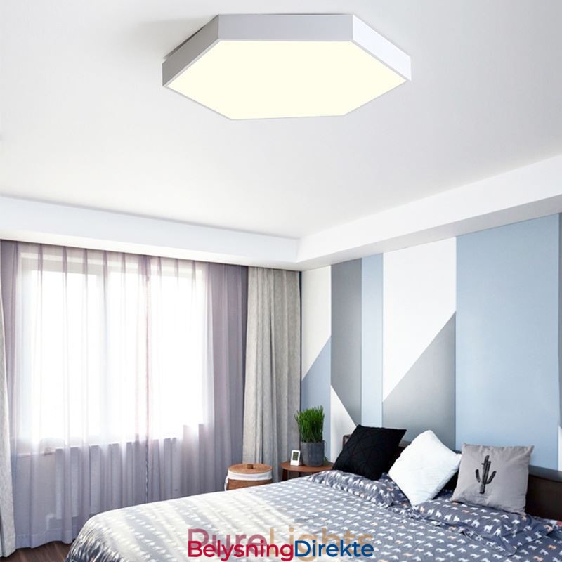 Moderne Enkel, Innfelt Sekskantet Taklampe