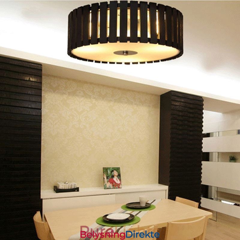 Stor, Innfelt Kinesisk, Kreativ Taklampe I Bambus For Barn