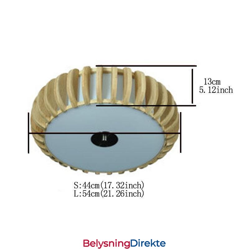 Landlig Bambus Innfelt Gresskarformet Takbelysning