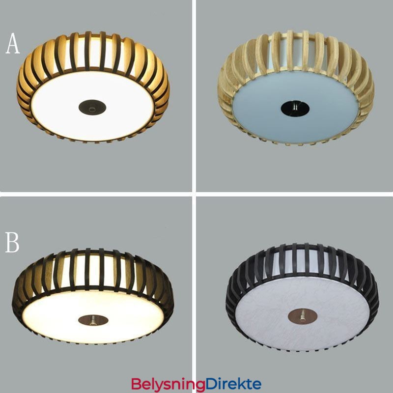 Landlig Bambus Innfelt Gresskarformet Takbelysning