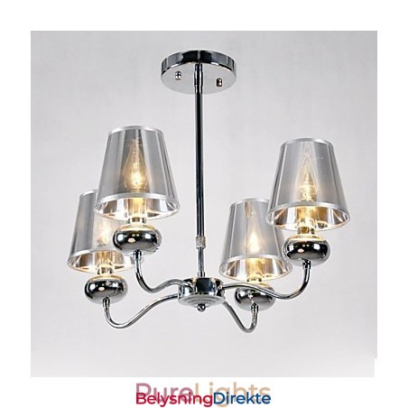 Imummodern Moderne Mini-Style Galvanisert Metall Lysekrone Pendellampe Innfelt Montering Spisestue