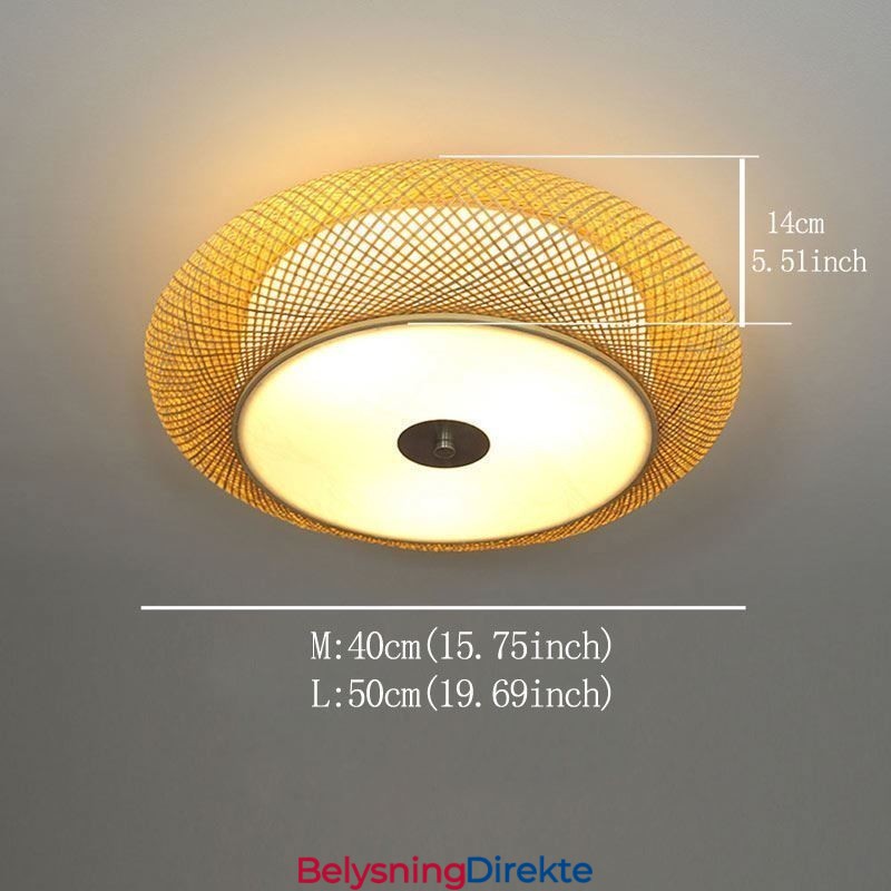 Moderne Bambus Innfelt Kinesisk Vevd Takbelysning