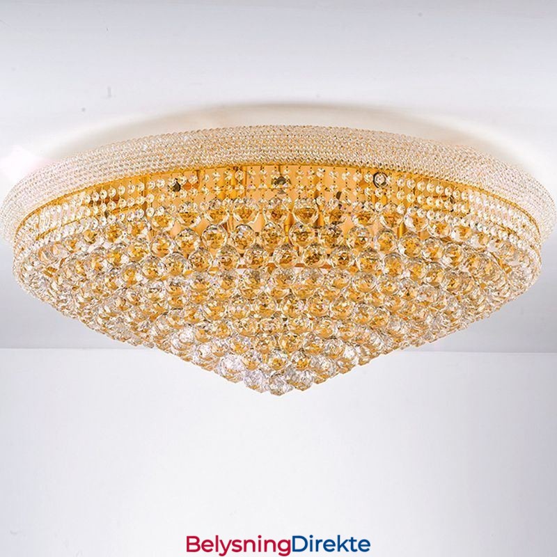 Europeisk Innfelt Lampe Luksuriøs Krystalltaklampe