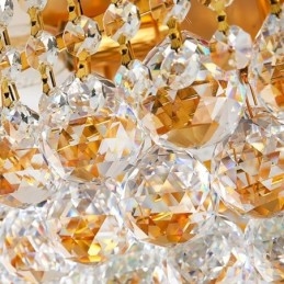 Europeisk Innfelt Lampe Luksuriøs Krystalltaklampe