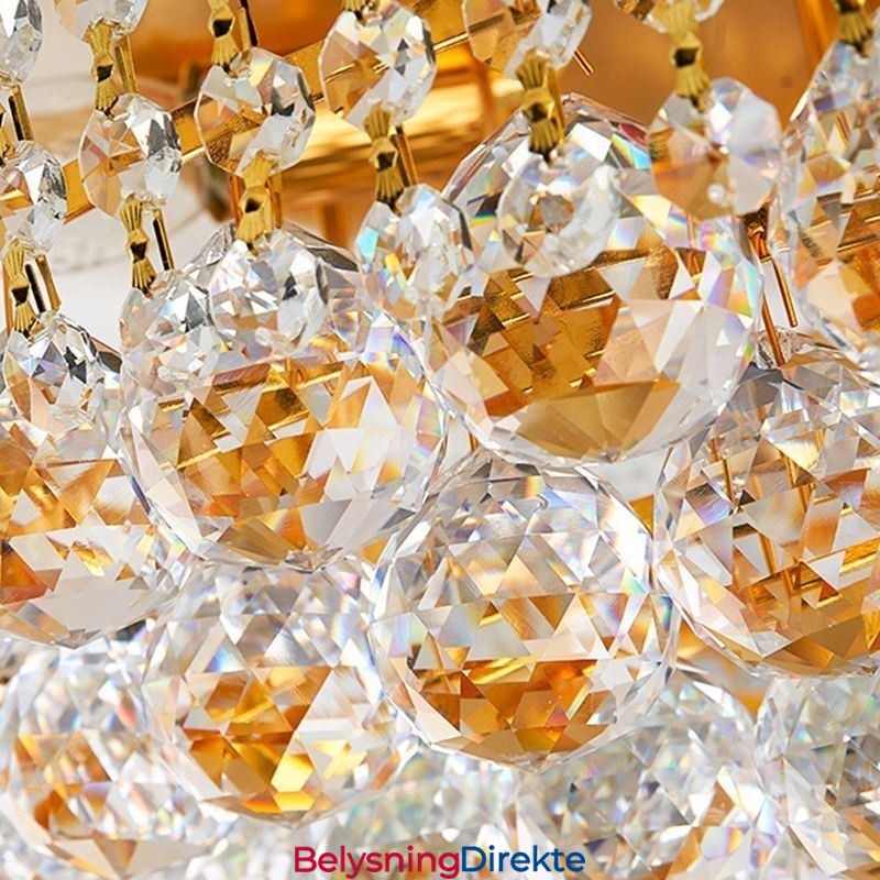 Europeisk Innfelt Lampe Luksuriøs Krystalltaklampe