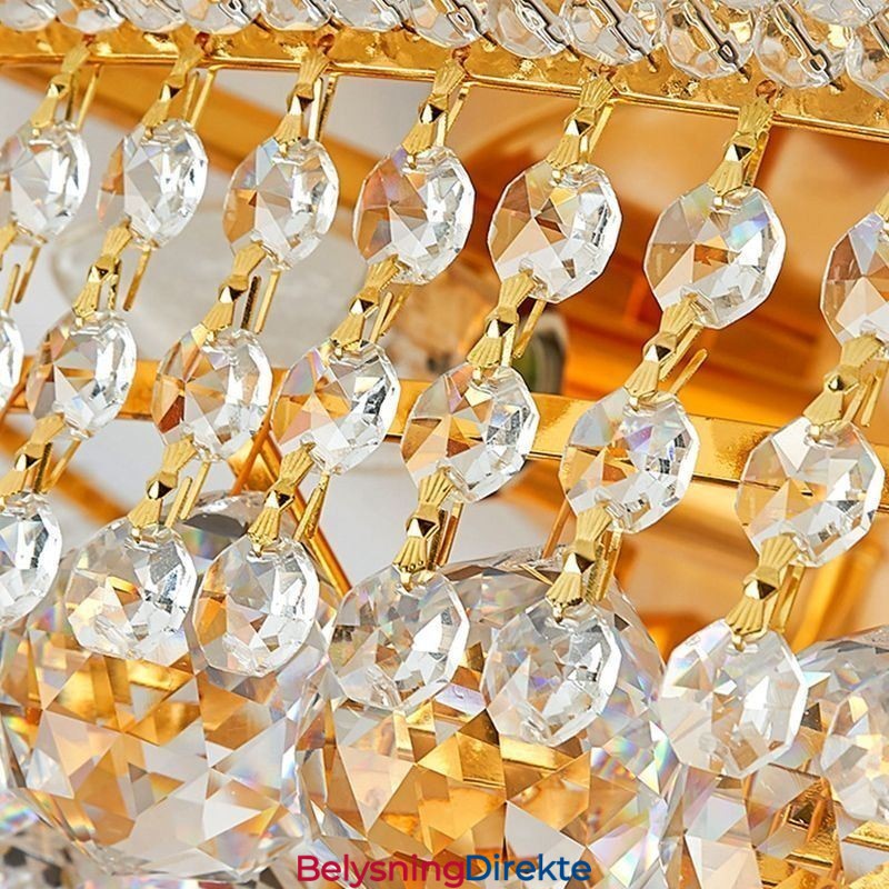 Europeisk Innfelt Lampe Luksuriøs Krystalltaklampe