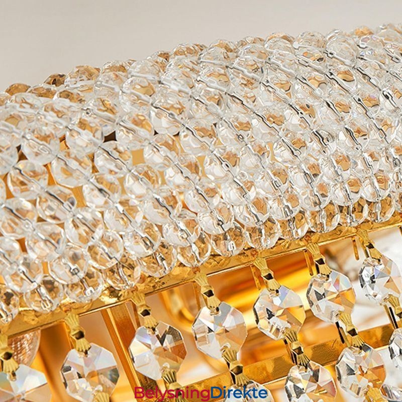 Europeisk Innfelt Lampe Luksuriøs Krystalltaklampe