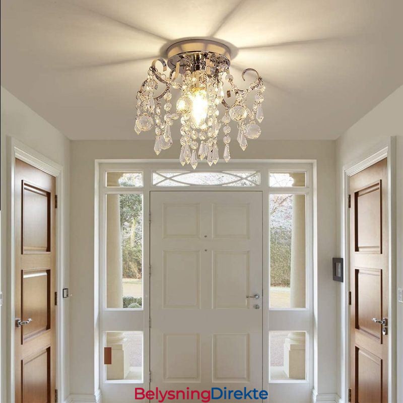 Moderne Minimalistisk Innfelt Taklampe I Krystall