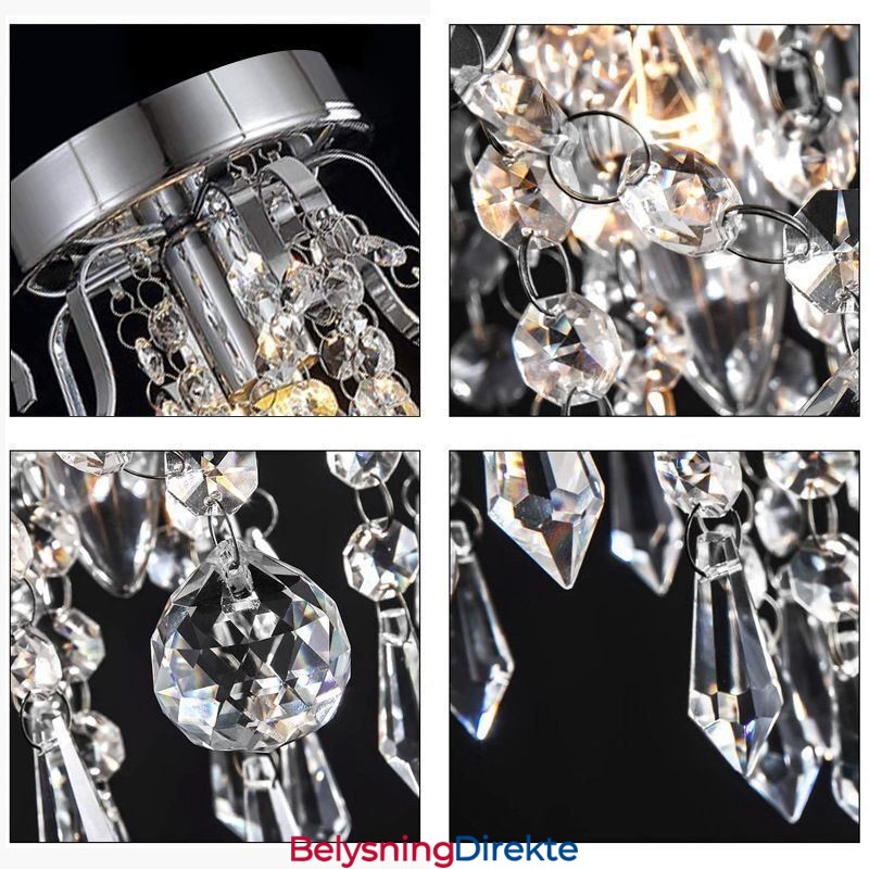 Moderne Minimalistisk Innfelt Taklampe I Krystall