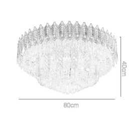 Krystall, Innfelt Rund Galvanisert Phoenix-Hale, Gullfarget, Luksuriøs Dekorativ Taklampe
