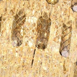 Krystall Innfelt Dobbeltlags Rund Luksuriøs Dekorativ Taklampe 80 Cm