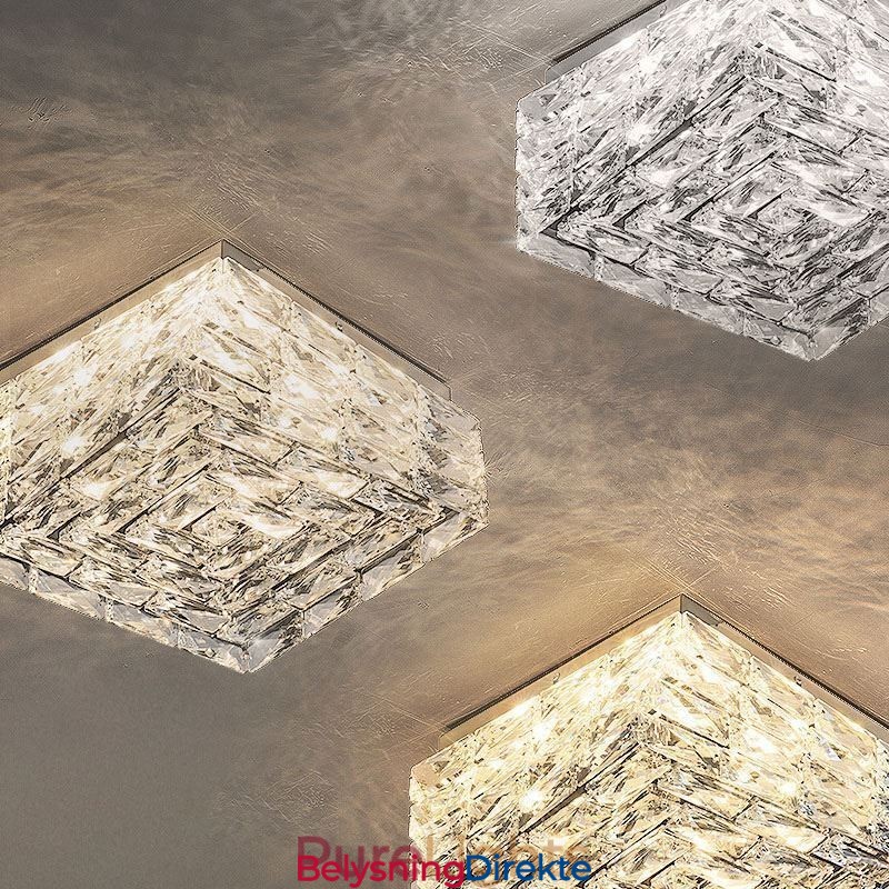 Krystall Taklampe For Innfelt Montering I Tre Farger, Dimbar