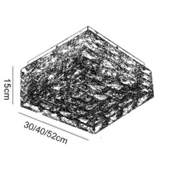 Krystall Taklampe For Innfelt Montering I Tre Farger, Dimbar