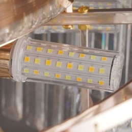 Krystall Innfelt Luksuriøs Rund Krystalldekorasjonstaklampe