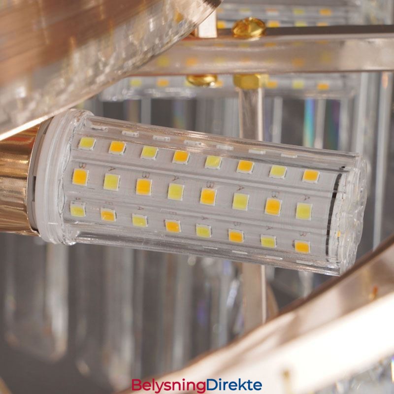 Krystall Innfelt Luksuriøs Rund Krystalldekorasjonstaklampe