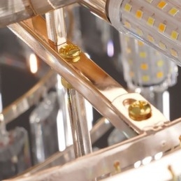 Krystall Innfelt Luksuriøs Rund Krystalldekorasjonstaklampe