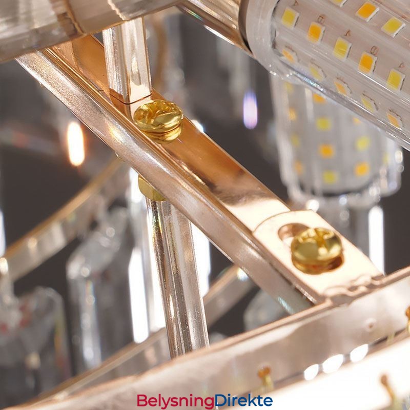 Krystall Innfelt Luksuriøs Rund Krystalldekorasjonstaklampe