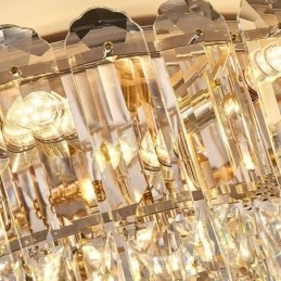 Krystall Innfelt Rund Krystalldekorasjon Takbelysningsarmaturer