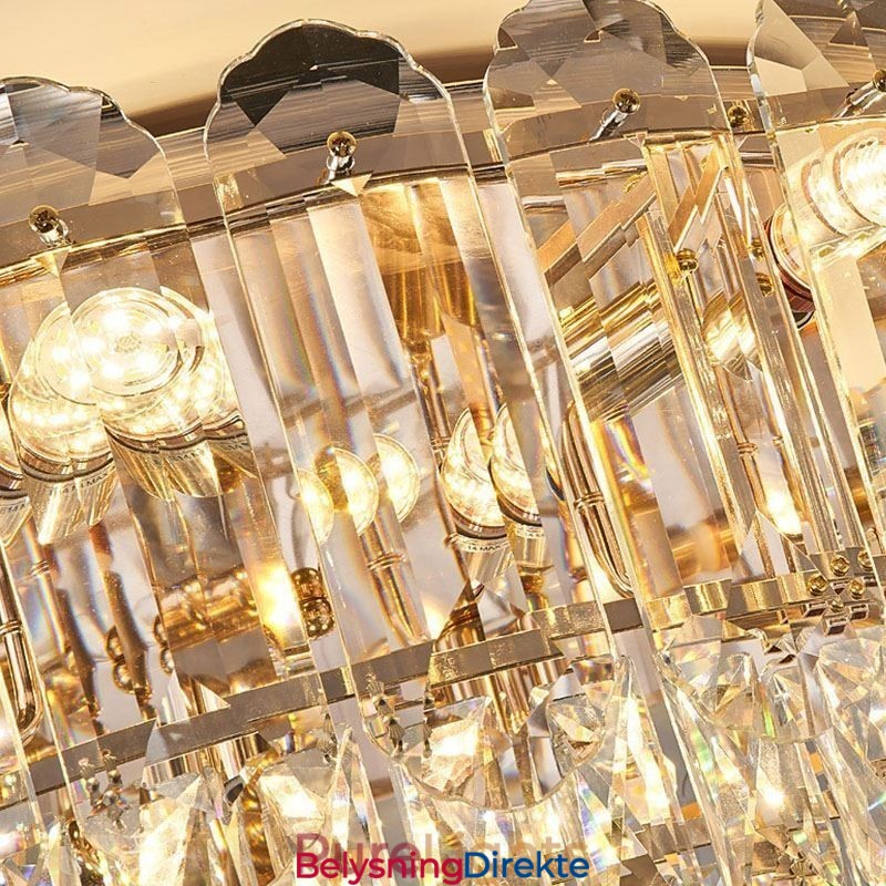 Krystall Innfelt Rund Krystalldekorasjon Takbelysningsarmaturer