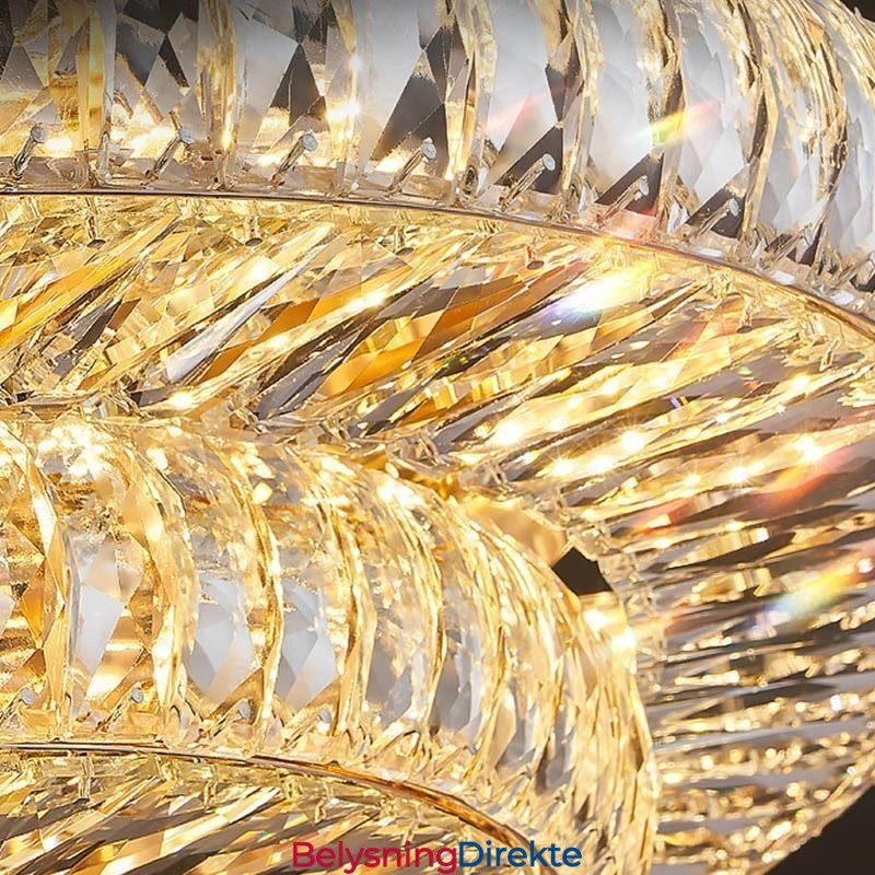 Krystall Innfelt Rund Krystalldekorasjonstaklampe