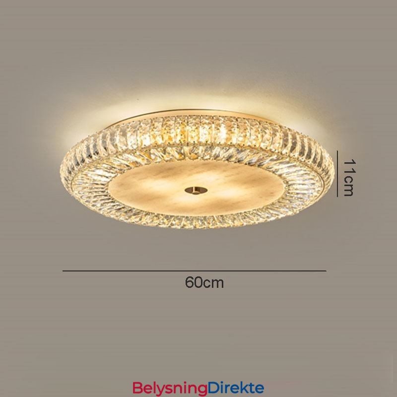 Krystall Innfelt Rund Krystalldekorasjonstaklampe