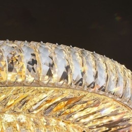 Krystall Innfelt Rund Krystalldekorasjonstaklampe