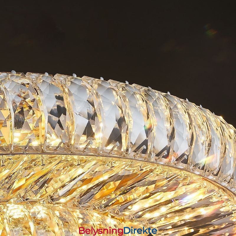 Krystall Innfelt Rund Krystalldekorasjonstaklampe