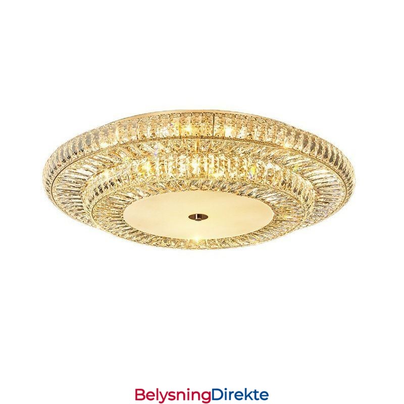 Krystall Innfelt Rund Krystalldekorasjonstaklampe